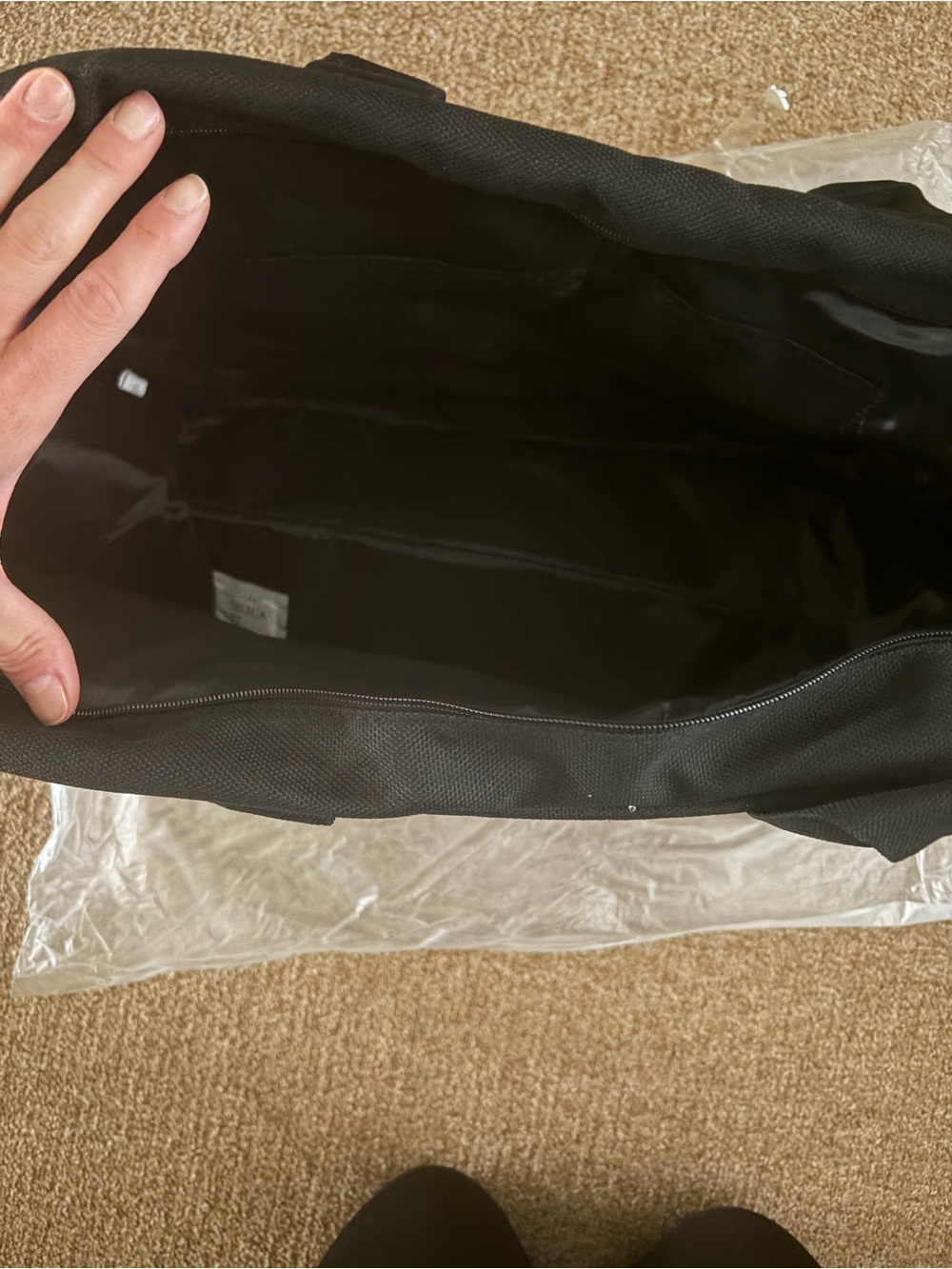 Victoria's Secret Black Tote with Logo Tag - Picture 2 of 5